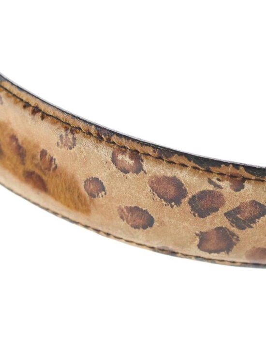 Chrome Hearts 1.5 Strap Leopard Pattern Scroll Rebe Roulis Betts Leather Belt main image 5
